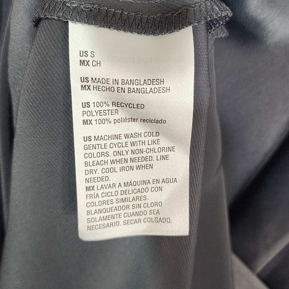 A New Day Satin Nightgown Sleeveless Crepe De Chine Ebony Gray V-Neck Midi XXL - Picture 4 of 5